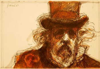 Tom Secrest, <i>Untitled</i>, 2006. Pen and inkwash on paper, 5 1/2‚Ä≥ x 8 3/4‚Ä≥.