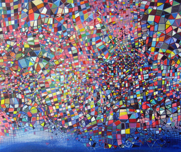 Jennifer Coates, ‚ÄúTotal Mass Retain‚Äù (detail), acrylic on canvas, 2008 30 x 40 inches