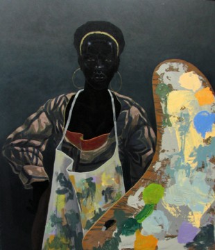 Kerry James Marshall, “Untitled (painter)”, 2008. Courtesy of Jack Shainman Gallery.