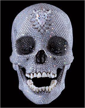 Damien Hirst, "For the Love of God," 2007. Platinum, diamonds, and human teeth.