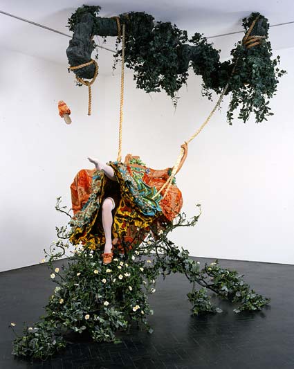 Yinka Shonibare, The Swing (after Fragonard) 2001. Collection of Tate Britain (purchased 2002). Courtesy the artist and Stephen Friedman Gallery, London
