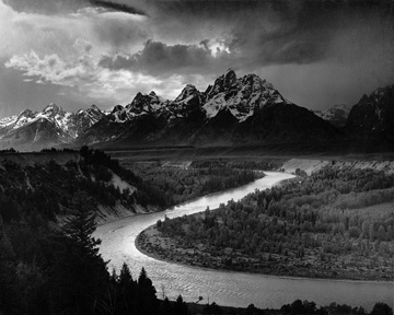 Ansel Adams, "The Tetons and the Snake River" (1942) (via Wikipedia)