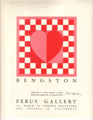 Bengston Mailer Ferus Gallery, Courtesy Samuel Freeman Gallery.