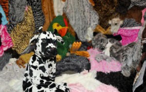 Furries reclining in Marnie Weber's "Furry Womb" at "A Night of Growth and Discovery." Image via For Your Art.