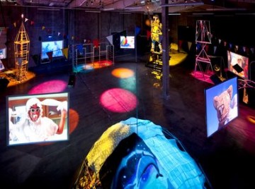 Michael Smith & Mike Kelley,"A Voyage of Growth and Discovery;" West of Rome; installation, Fredrik Nilsen. Via Los Angeles Times.