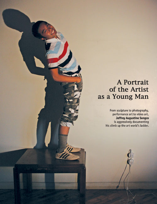 Jeffrey Augustine Songco, "Headline 6 (A Portrait of the Artist as a Young Man)," 2009.  Courtesy of the artist.