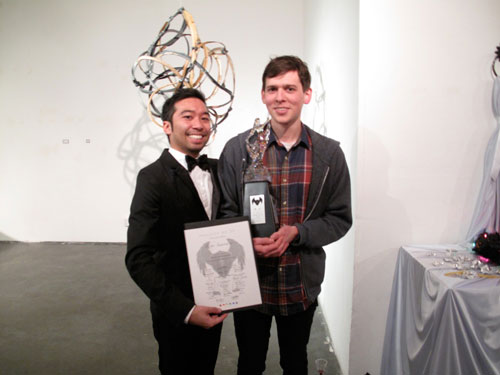 Jeffrey Augustine Songco, "Brother Jeffrey Augustine and Prize Recipient Roby Saavedra" Courtesy of Rachel Weiss.