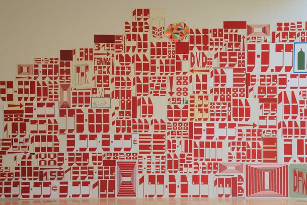 Barry McGee. Mural at Fifty Years of Bay Area Art.  Image courtesy of SFMoMA and the artist.
