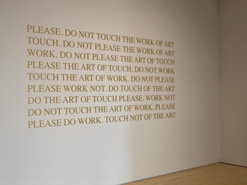 Raqs Media Collective. "Please do not touch the work of art," (2006). Courtesy the artists.