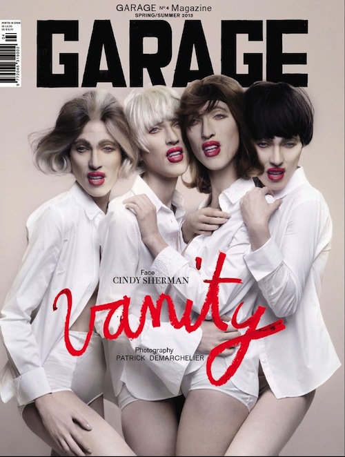 Cindy Sherman inspired GARAGE magazine cover. Photo: Patrick Demarchelier. Courtesy GARAGE magazine.