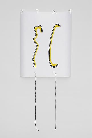 B. Wurtz, "Untitled (shoe lace drawing)", 2012. Courtesy Metro Pictures.