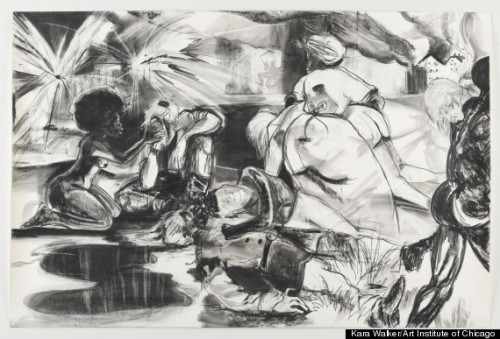 Kara Walker. "The Theater" from 'Rise Up Ye Mighty Race', 2012. Courtesy the artist and the Art Institute of Chicago. 