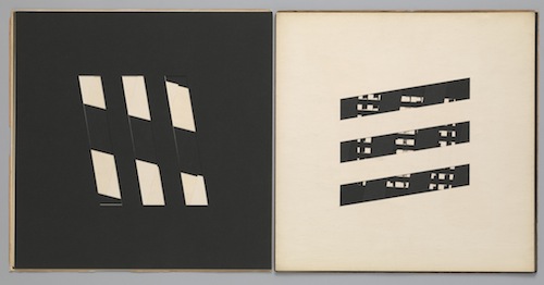 Dieter Rith, "book c6," 1959. Artist's book with sheets of handcut cardstock. Sheet (each): 15 x 15 in. The Museum of Modern Art Library.