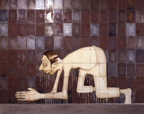 Barry McGee. "Untitled (Crawling Man)," 1999/2012. In private collection. Photo: Tom Powel Imaging.