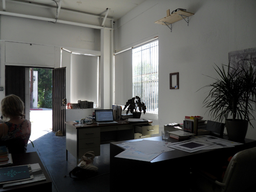 Public Fiction in Los Angeles, set up to look like a foreign correspondent's office