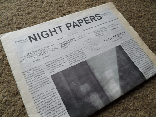 The first issue of Night Papers, published in August 2011