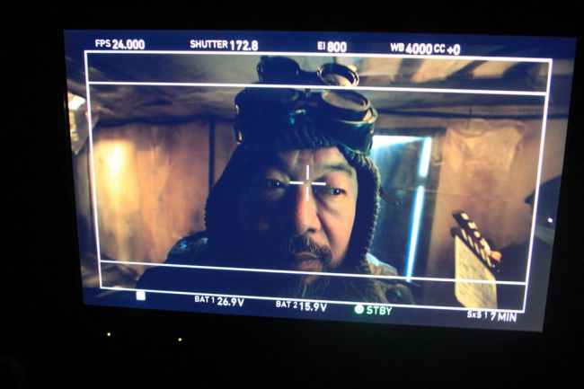 Ai Weiwei filming "The Sandstorm," directed by Jason Wishnow.