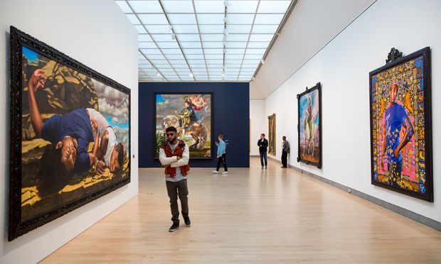 Kehinde Wiley's exhibition at the Brooklyn Museum. Photo: WNYC