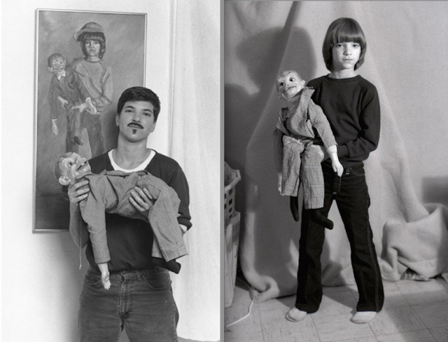 From left to right: Lisa Ross, from the series Drag photos (1991-1993) and "Lisa at 10 with Mortimer Schnerd (1974), photographed by Susann Ross. All images courtesy of Lisa Ross.  
