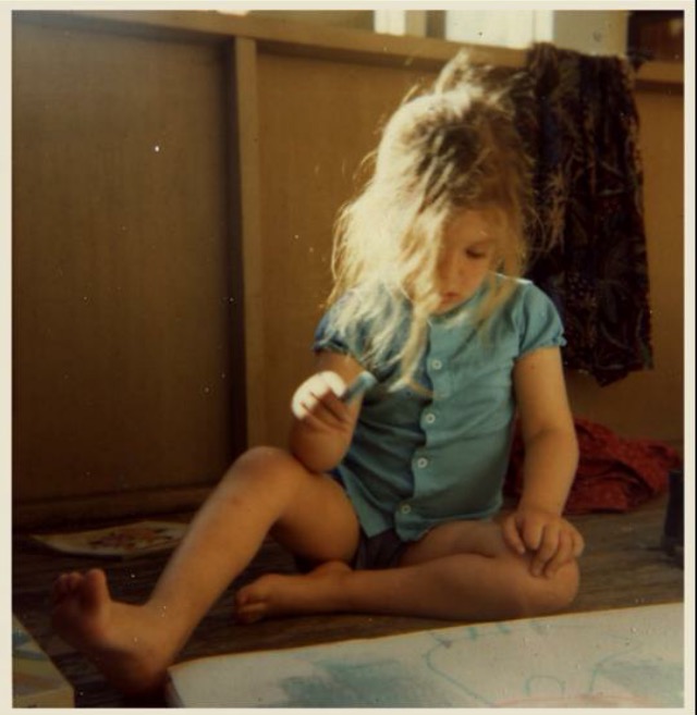 Peregrine Honig as a toddler, 1980