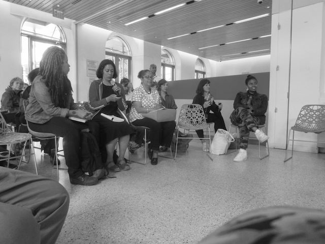 Damali Abrams, 2015. Audience members during the artist Alicia Grullon’s presentation at El Museo del Barrio. Courtesy Damali Abrams. © Damali Abrams 