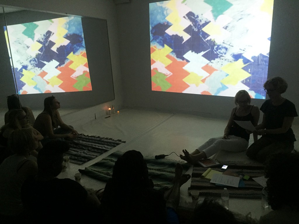 "The Revolution Will Be Painted" video reading by Anne Sherwood Pundyk and Julia Winser Fiorino as part of HYSTERIA Magazine NYC Launch, OtionFront Studios, Bushwick, NY, September 3, 2015. © Anne Sherwood Pundyk 2015.