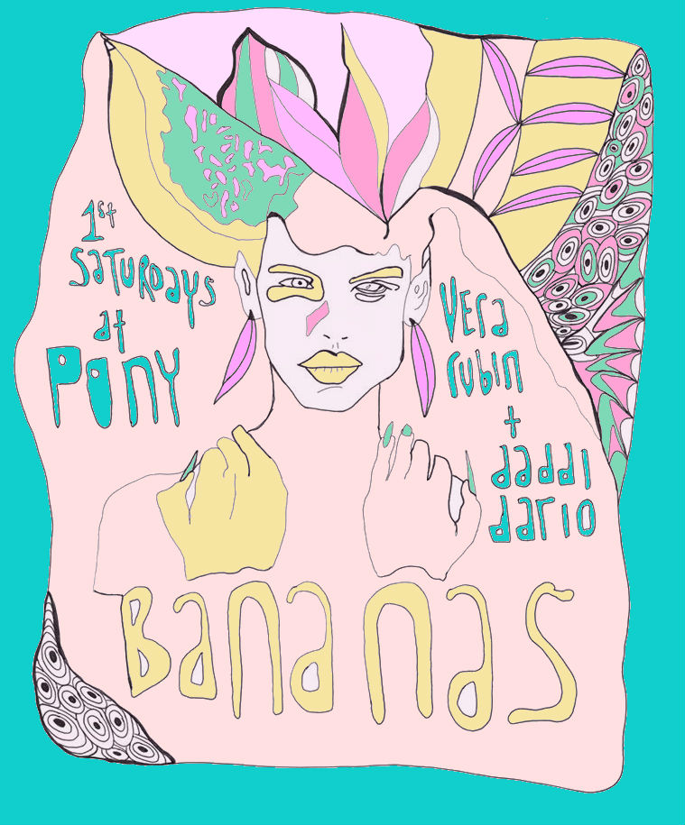 Vera Rubin, Bananas Flyer. Courtesy of the artist. 