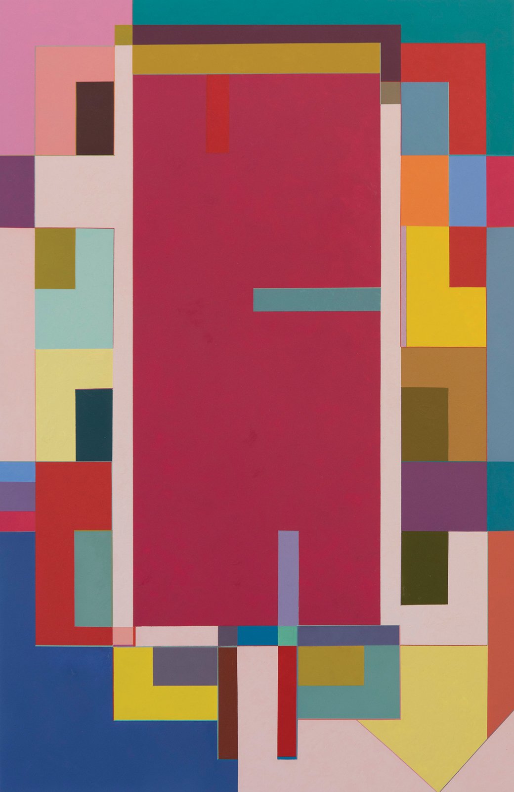 Pink, 2015-2016. Oil on wood, 49” x 26” . Private collection.