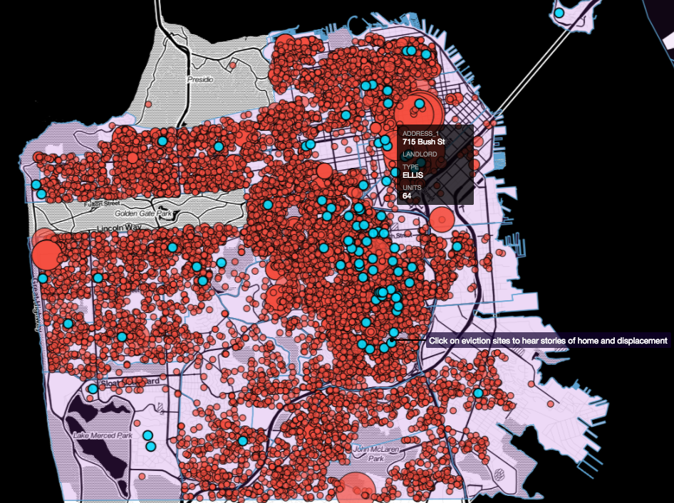 Anti-Eviction Mapping Project's Oral History Map.