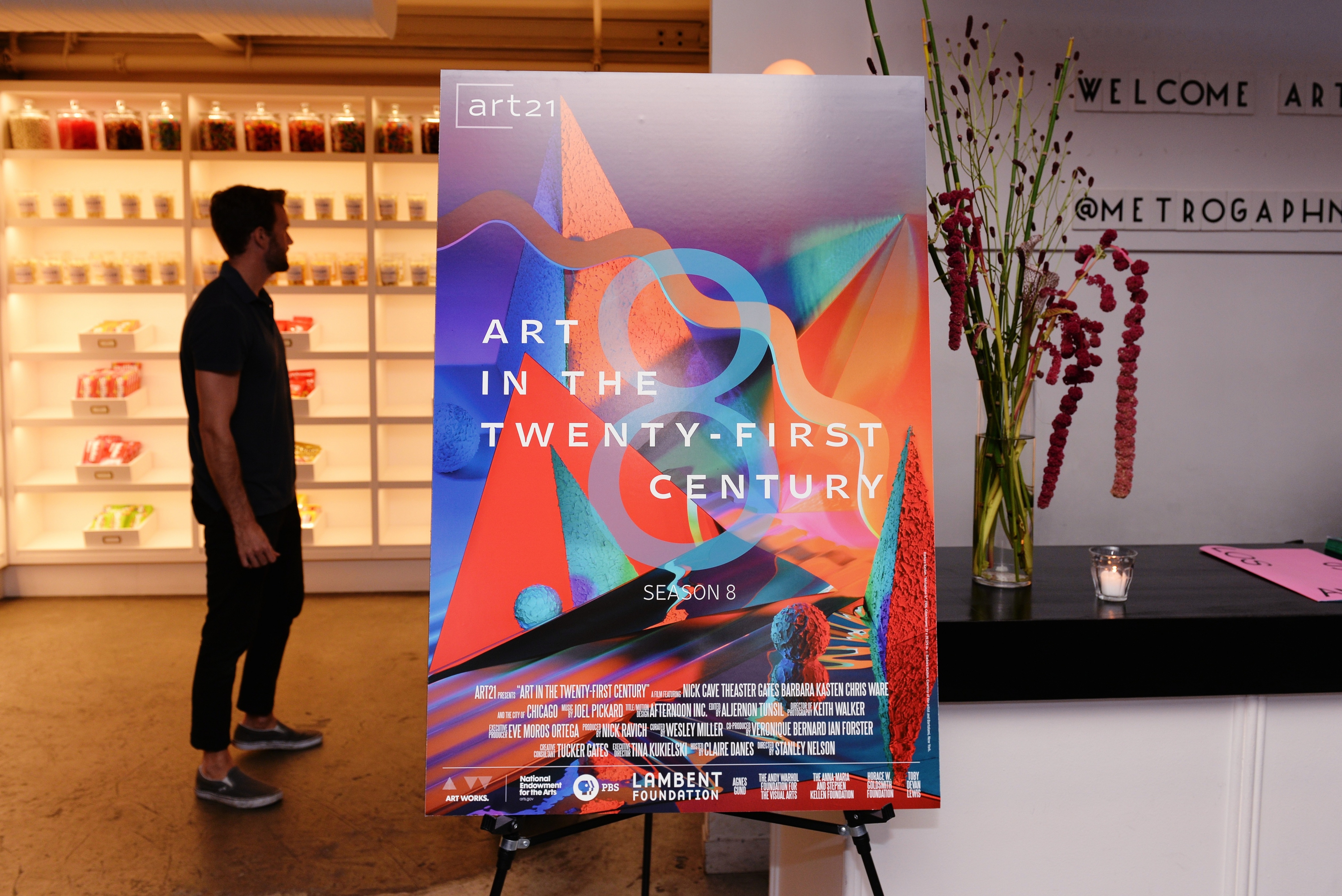 Image from the world premiere of Art in the Twenty-First Century Season 8, at Metrograph cinemas, September 14, 2016. Photo by Christos Katsiaouni.