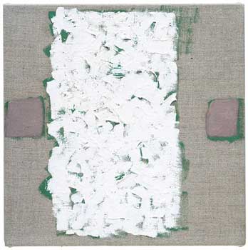 Robert Ryman, <i>Untitled</i>, 2002. Oil on linen, 10‚Ä≥ x 10‚Ä≥ (25.4 cm x 25.4 cm).