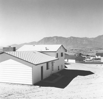 Robert Adams, <i>Newly Completed Tract House, Colorado Springs, Colorado</i>, 1968. Gelatin-silver print, 11 x 14 inches. ¬© Robert Adams, courtesy Fraenkel Gallery, San Francisco and Matthew Marks Gallery, New York.