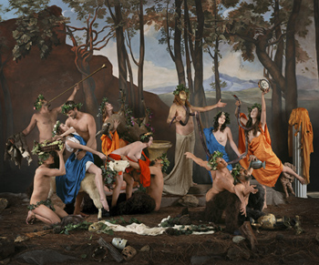 Eleanor Antin. Triumph of Pan (after Poussin), from “Roman Allegories”, 2004. Courtesy Brooklyn Museum.
