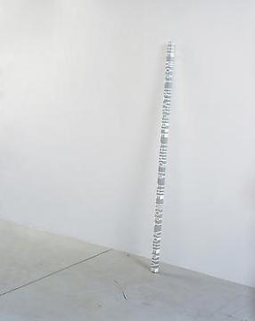 Roni Horn, White Dickinson (THE MOST TANGIBLE THING IS THE MOST ADHESIVE), 2006. Aluminum and solid cast white plastic. Courtesy Gagosian Gallery.
