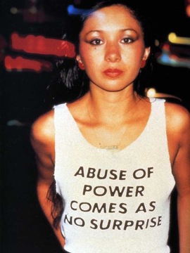 Jenny Holzer, "Truisms," 1977–79. T-shirt worn by Lady Pink, New York, 1983.