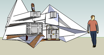 Nicholas O'Brien, still from an ongoing project made with Google SketchUp, 2009.