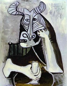 Pablo Picasso, The King of the Minotaurs (1958). Oil on canvas.