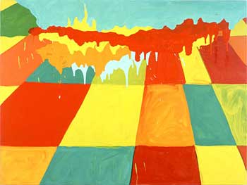 Mary Heilmann. "Go Ask Alice," 2006. Oil on canvas, 36 x 48 inches. Photo by John Berens, © Mary Heilmann, courtesy the artist, 303 Gallery, New York and Hauser & Wirth Zurich London.