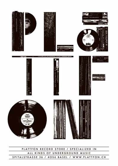 Poster for Plattfon (2008). Designer: Marco Papiro. Courtesy Plattfon, Basel.