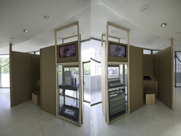 Grahame Weinbren and Roberta Friedman, "The Erl King," 1982-1985. Installation view as part of "Seeing Double: Emulation in Theory and Practice," Solomon R. Guggenheim Museum, New York, 2004
