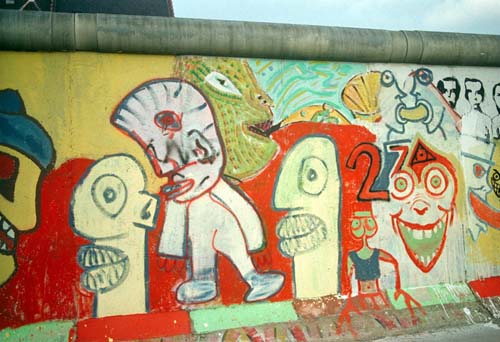 Thierry Noir, Berlin Wall Mural, 1980s.