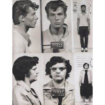 Page spread from Least Wanted: A Century of American Mugshots by Mark Michaelson & Steven Kasher, Steidl & Partners, 2006