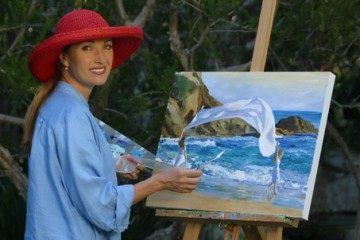 Jane Seymour at her easel, 2009. Courtesy LehighValleyLive.com Jane Seymour at her easel, 2009. Image Courtesy of LehighValleyLive.com