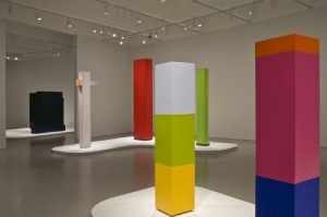 Installation view of Anne Truitt Perception and Reflection, photo by Lee Stalsworth.