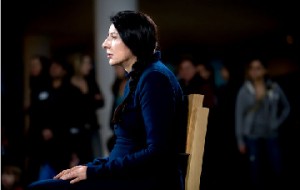 Marina Abramovic, "The Artist Is Present," performance documentation, 2010, courtesy of the New York Times