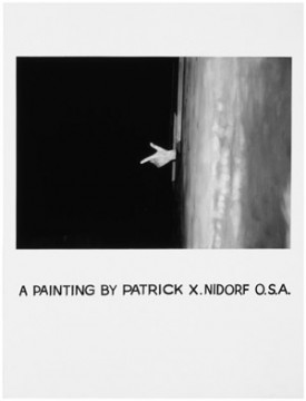 John Baldessari, Commissioned Painting: A Painting by Patrick X. Nidorf O.S.A, 1969. Acrylic and oil on canvas, 59.25 x 45.5 inches. Courtesy John Baldessari/Via X-TRA.