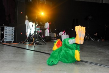 Ecstatic Furrie Parrot participates in Marnie Weber Performance at "A Night of Growth and Discovery."  Image via West of Rome Public Art.