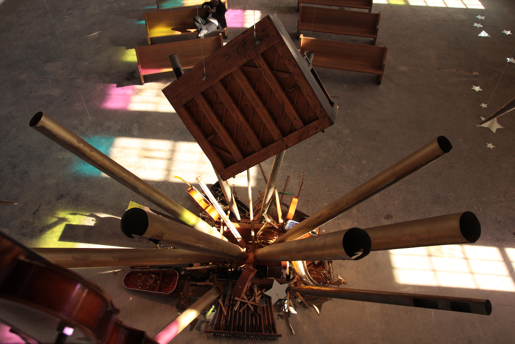 Sanford Biggers. The Cartographer's Conundrum (2012). Courtesy the artist and Mass MoCA.