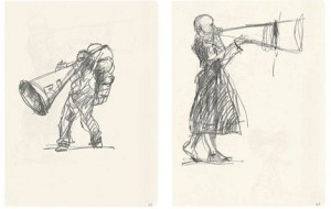 Credit: William Kentridge. Pages from notebooks for The Refusal of Time (2012). Image courtesy the artist and Hatje Cantz.