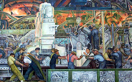 Detail: Rivera Court: Diego Rivera's Detroit Industry Fresco Paintings